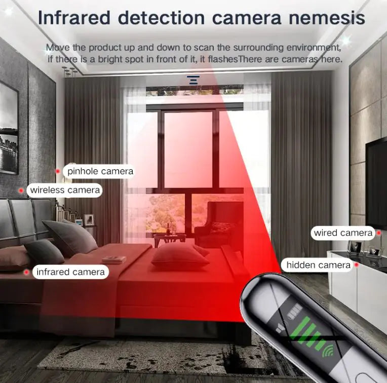 T88 Camera Probe Pen Portable Hotel Anti-theft Anti-eavesdropping Intelligent Handheld Scanning Detector